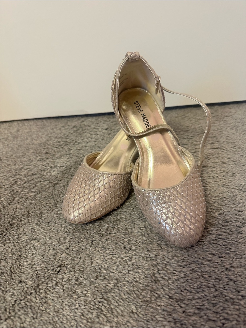 Steve Madden Gold Mesh Girls Heel